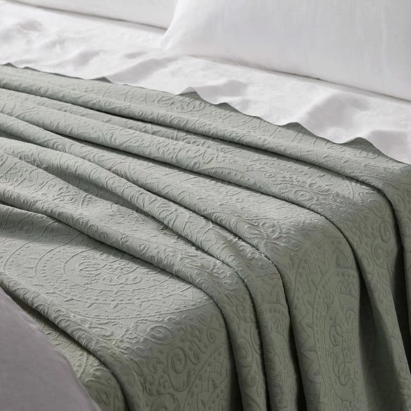 Estelle Cotton Blanket - Eucalypt - Image 2