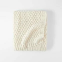 Bobble Knit Throw - Cream