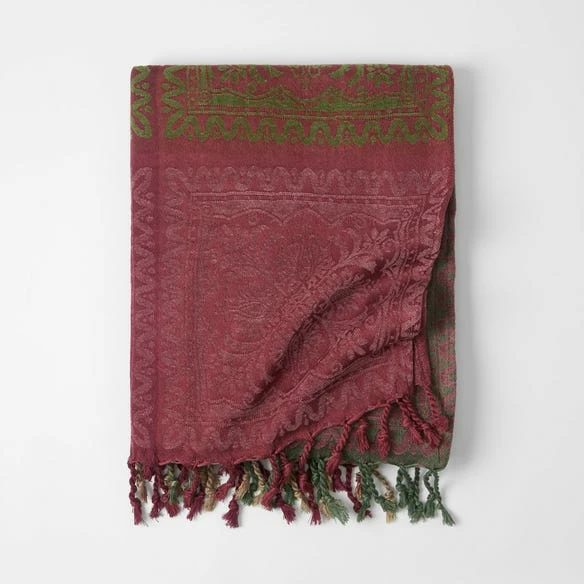 Maple Throw - Burgundy - Image 2