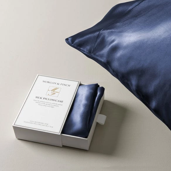 Silk Pillowcase - Navy - Image 2