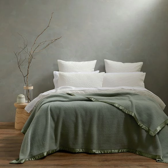 Cooper Woollen Blanket - Sage - Image 2