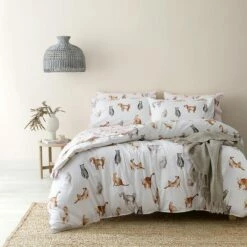 Cheshire Cats Flannelette Quilt Cover Set