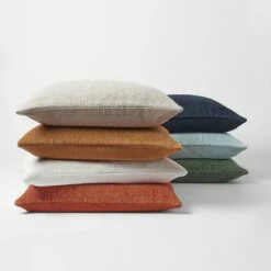 Flinders Linen Cushion - Smoke Blue