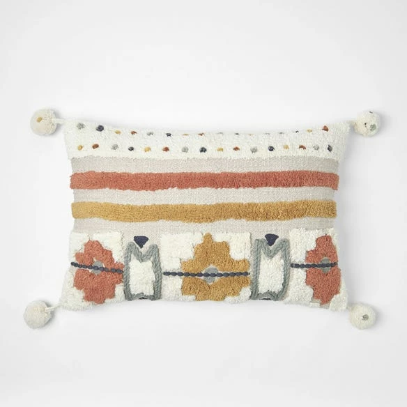 Kota Tufted Cushion - Multi Colour