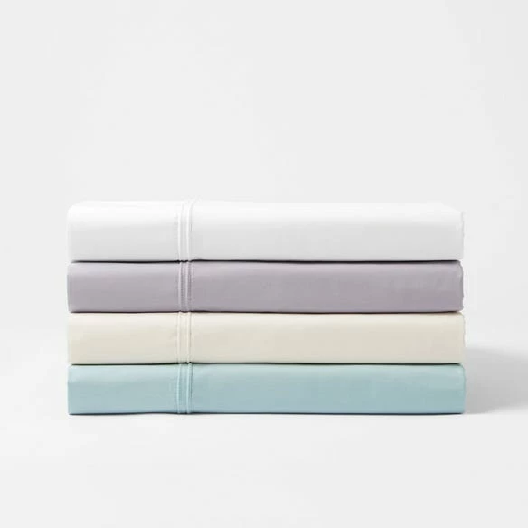 Supreme 250 TC Egyptian Cotton Sheets - Silver - Image 3