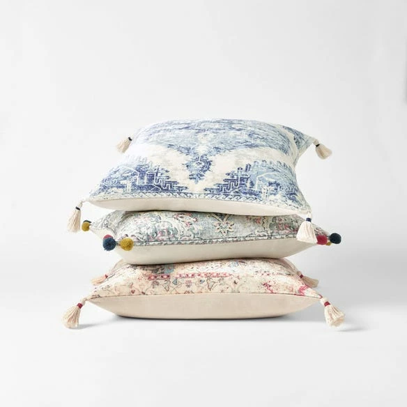 Piper Tassel Cushion - Ivory/Red - Image 2