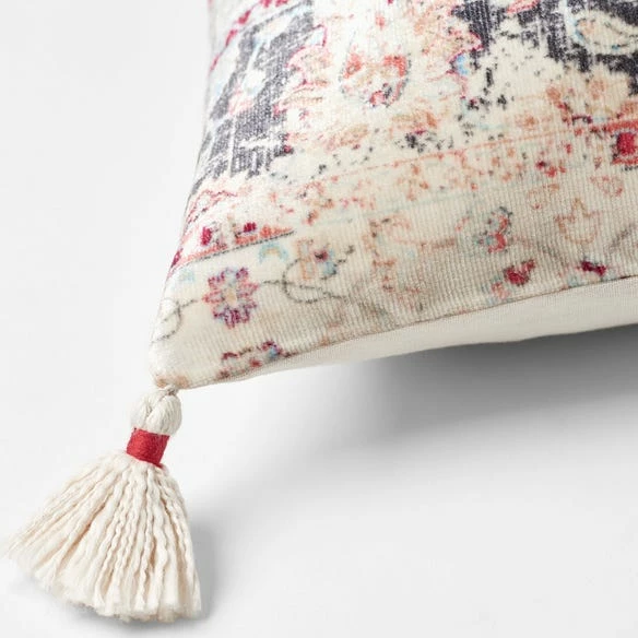 Piper Tassel Cushion - Ivory/Red - Image 3